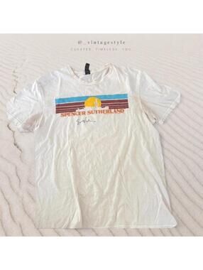 Spencer's Women's White and Cream Tshirt